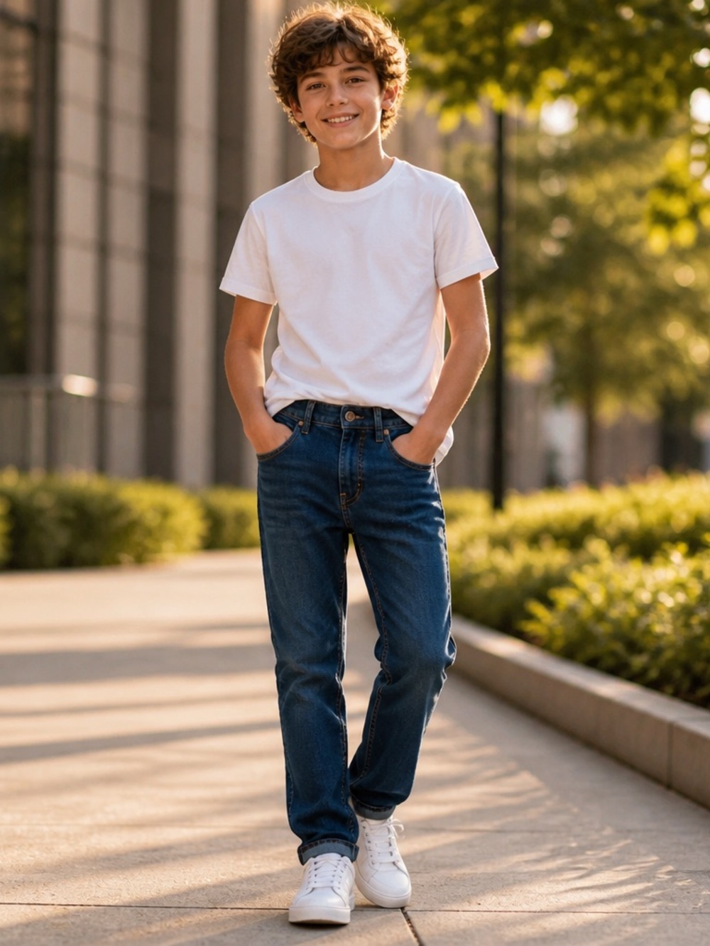 Dkny Boys Dark Blue Straight Leg Jeans
